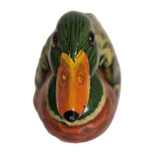 K's Collection Duck Bird Mallard Type Figurine Color Paint Vibrant 6.50"×2.25"